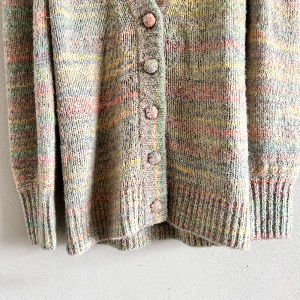 LoveShackFancy Wilford Boyfriend Cardigan Sweater | Autumn Rainbow Size X-Small - Picture 9 of 16